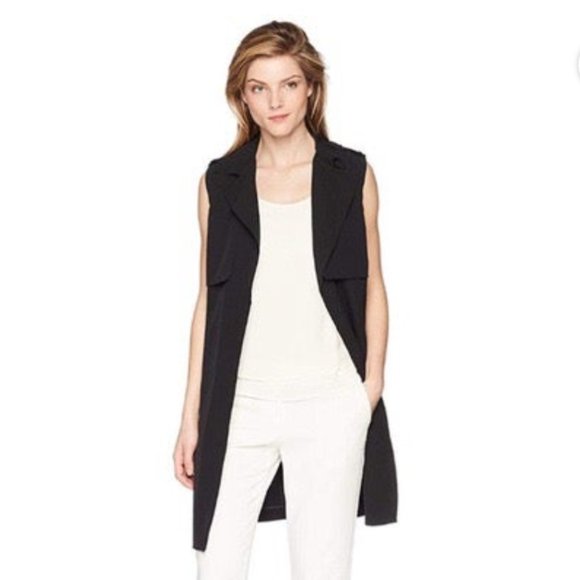 Calvin Klein Black Sleeveless Jacket 